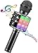 ShinePick Karaoke Microphone 4 in 1 Wireless Microphone with LED Lights Handheld Portable Karaoke Machine Home KTV Player Compatible with Android iOS DevicesBlack - Image 3