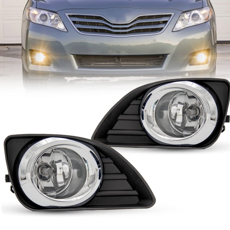 WEZEMLIGHT Fog Lights Assembly Replacement For 20102011 Toyota Camry Included Switch And Wiring KitClear Lens