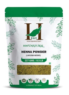H&C HERBAL INGREDIENTS EXPERT H&C 100% Natural and Pure Henna Powder/Lawsonia Inermis 227 gms (1/2 LB) for Hair  - Image 1