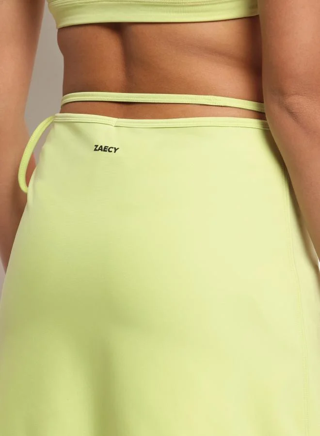 ZAECY Wrap Around Skirt – Light Lettuce Green