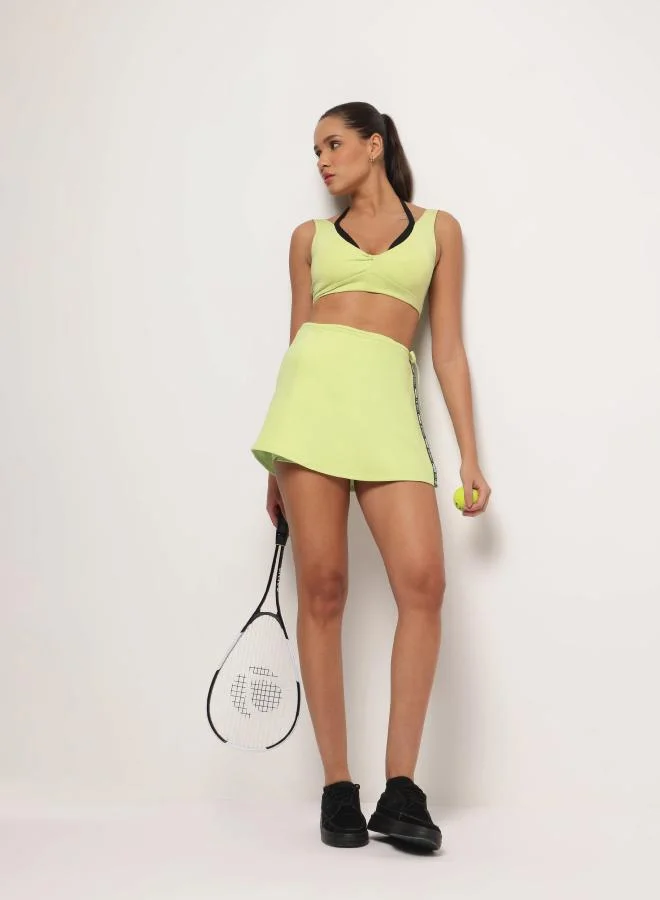 ZAECY Wrap Around Skirt – Light Lettuce Green
