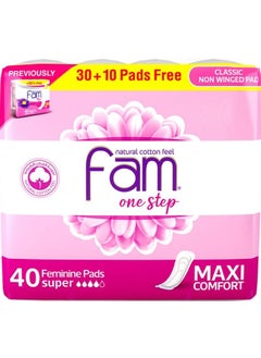 Fam Maxi Comfort Feminine Pads Super, Non Winged, 30+10 Pads Free  - Image 1