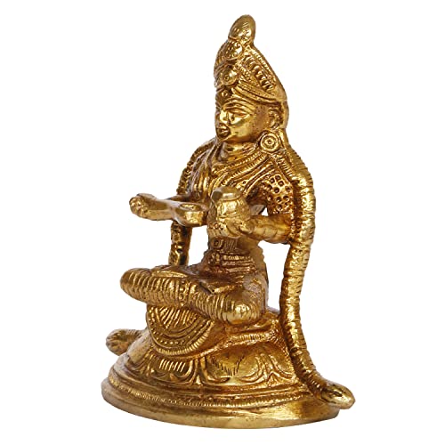 ARTVARKO Brass Annapurna Devi Idol Goddess of Food Anapurna Devi Murti Statue Height 4 Inches - Image 4