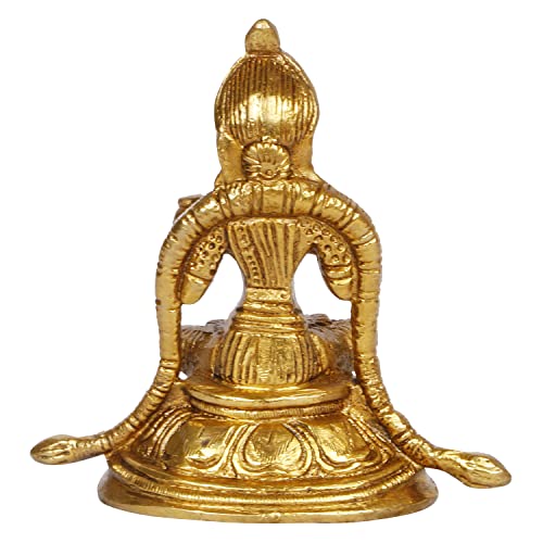 ARTVARKO Brass Annapurna Devi Idol Goddess of Food Anapurna Devi Murti Statue Height 4 Inches - Image 5