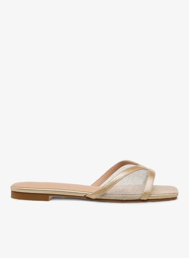 Women Mesh Panel Slide Sandals Ramadan Collection