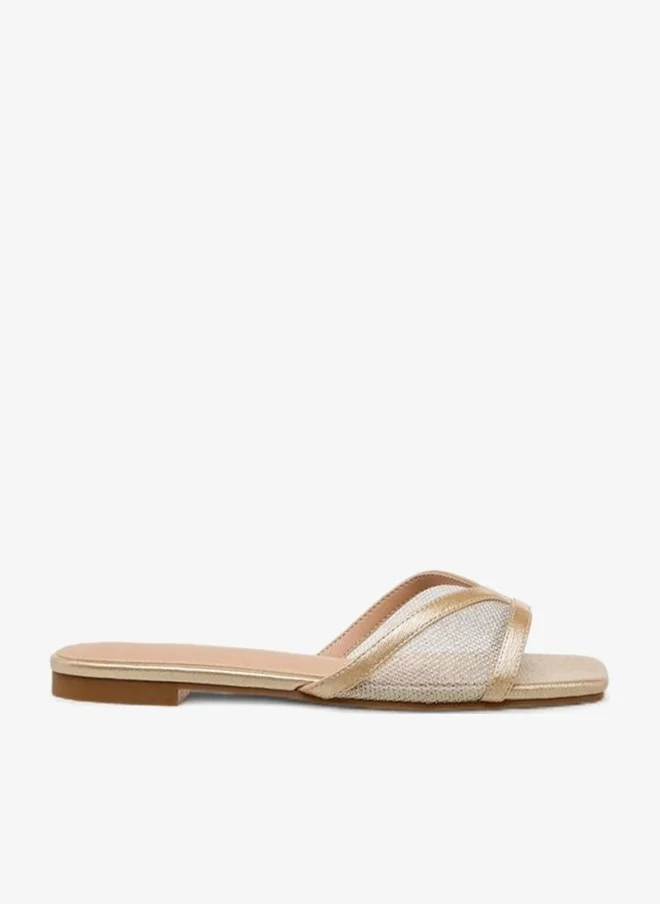 Flora Bella Women Mesh Panel Slide Sandals