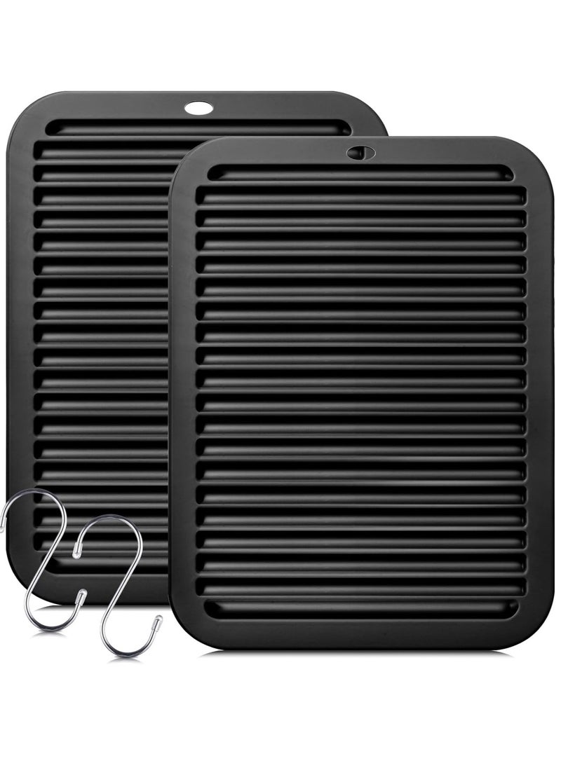 KASTWAVE 2 Pack Silicone Trivets for Hot Pans and Pots, Heat Resistant Mat with Hooks Silicone Mat for Worktops Multipurpose Silicone Table Mats Trivets for Kitchen Worktops Air Fryer Baking  - Image 1