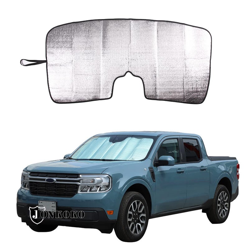 Car Windshield Sun Shade for Ford Maverick 2022 Truck Car Foldable UV Ray Reflector Auto Front Window&Full-Window Glass Sun Shade (Front Glass sunshade-1pc)