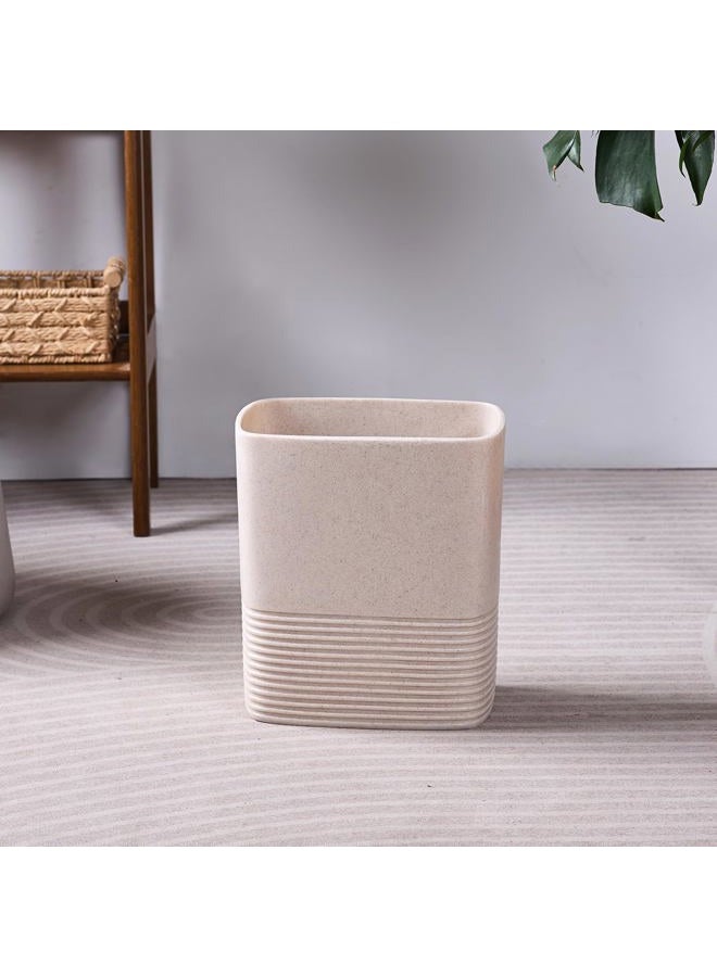Polytree Beige Sand Stone Small Bathroom Trash Can 2 Gal(7 Liter), Heavy Sturdy Small Kitchen Garbage Can,Living Room Bedroom Trash Can, Decorative Wastebasket for Home, Garden, Office, Perfect for Toilet Side - Image 3