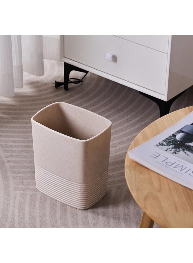 Polytree Beige Sand Stone Small Bathroom Trash Can 2 Gal(7 Liter), Heavy Sturdy Small Kitchen Garbage Can,Living Room Bedroom Trash Can, Decorative Wastebasket for Home, Garden, Office, Perfect for Toilet Side - Image 2