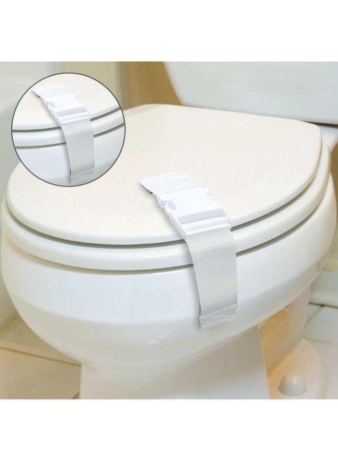 FresherAcc Toilet Locks Baby Proof Child Toddlers, [2 Packs] Sturdy Safety Toilet Lid Seat Proofer Lock for Kids Pets Dog, Easy Installation and Fit Most Toilets Bathroom (White) - Image 1