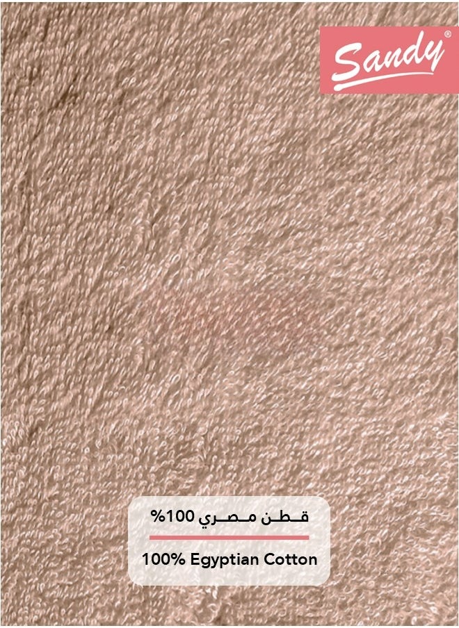 ساندي منشفة وجه قطن 100% من ساندي, مثالية للاستخدام اليومي, سريعة الجفاف وعالية الامتصاص وناعمة الملمس, 70×40 سم, بني  - Image 5