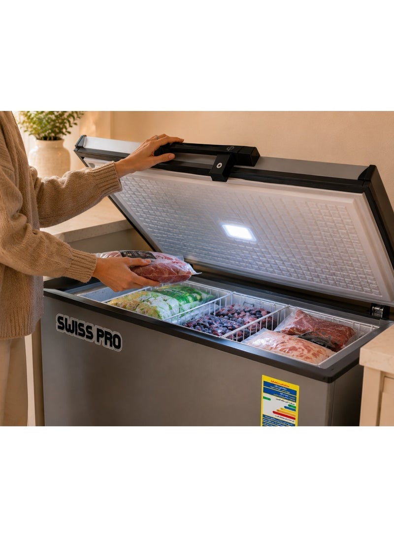 سويس برو+ سويس برو ديب فريزر افقي سلفر 350 لتر SPE-CF350S - Image 5
