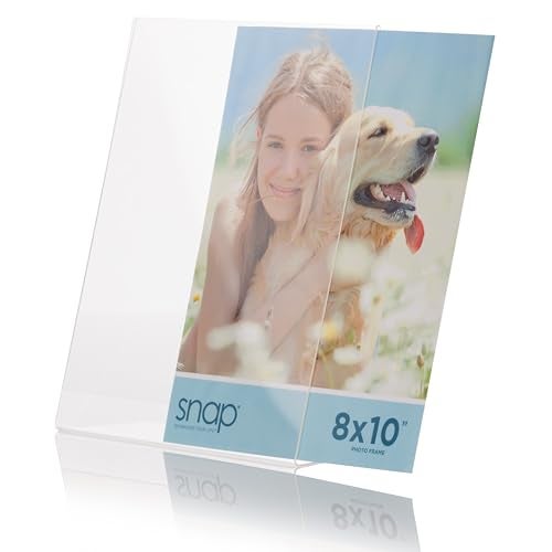 SNAP Set of 12 Snap - 8x10 Clear Acrylic Self Standing Photo Frames - Perfect for Showcasing Memories in Style - Versatile and Durable Design for Home or Office Décor - Rectangular TableTop - Single Picture Frame - Image 4