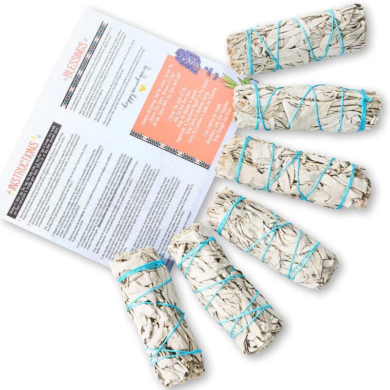 BLUE RIVER SAGE 6 Pack White Sage ~ Sage Smudge Sticks for Smudging & Cleansing Energy ~ Bulk/Wholesale ~ Sustainably Grown (6 Pack) - Image 5