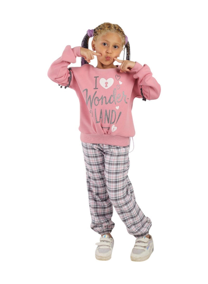 تشويس ترنج بناتي شتوي "I WONDER LAND" - تصميم أنيق ودافئ  12Y (كود 543) - Image 4