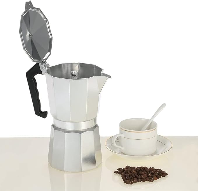Aluminum Stovetop Espresso Moka Pot - Italian Style Coffee Maker - Image 3