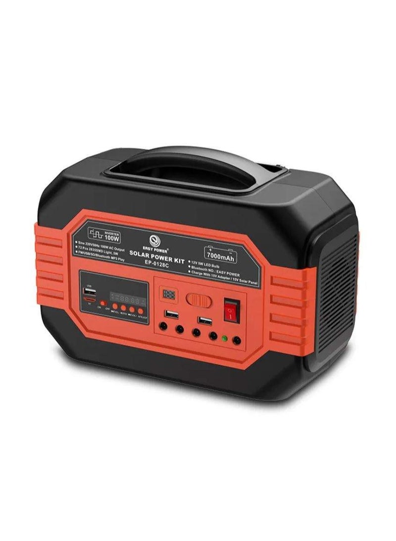 دينكس مولد طاقة شمسية محمول بقدرة 100 واط مع لوحين شمسيين - محطة طاقة قابلة لإعادة الشحن بسعة 7000 مللي أمبير - Image 2