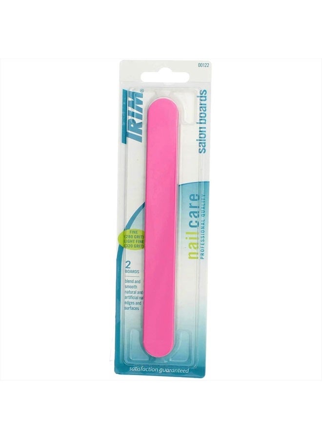 Trim Nail Files, 2 Count – Dual-Sided Nail Board with 280/320 Grit – Cushioned, Easy Grip for Comfortable Use – Emery Boards for Smoothing & Finishing Nails - Image 2