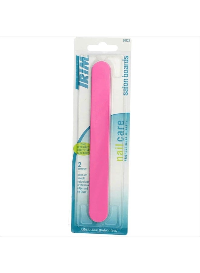 Trim Nail Files, 2 Count – Dual-Sided Nail Board with 280/320 Grit – Cushioned, Easy Grip for Comfortable Use – Emery Boards for Smoothing & Finishing Nails - Image 4