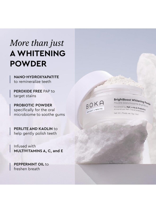 Remineralizing Teeth Whitening Powder - Nano Hydroxyapatite, Sensitive Teeth, Whitening -Toothpaste Alternative With Essential Oils, Probiotics, Multivitamins & Aloe For Sensitive Teeth