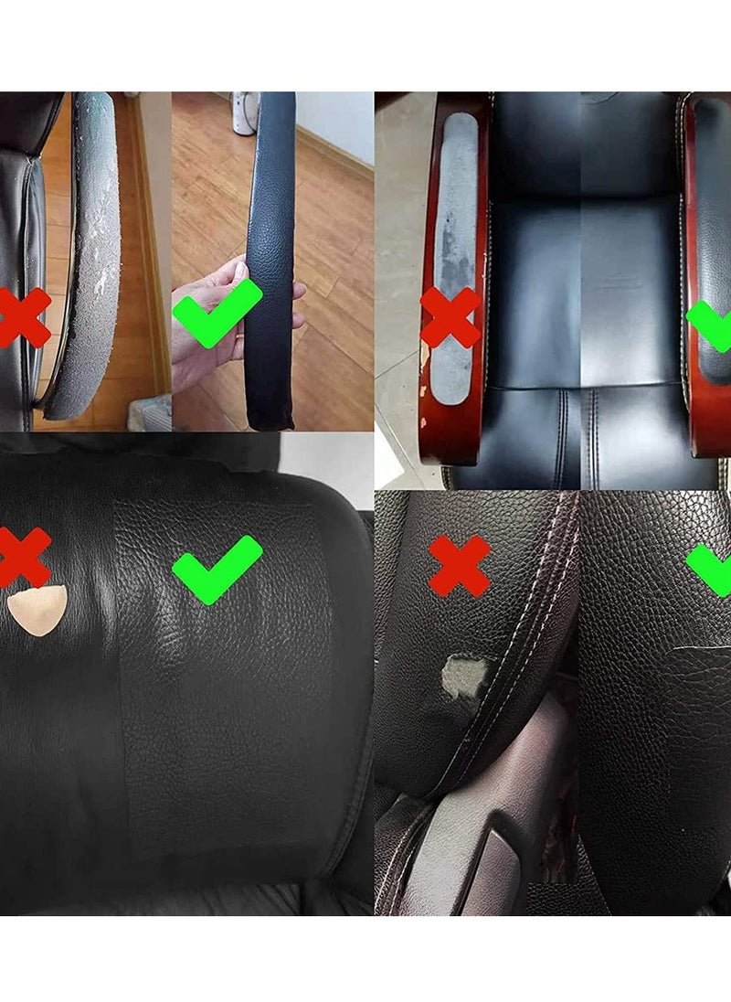 Generic - Self-Adhesive Black Leather Repair Tape Patch Kit - 3 x 60 Inch for Furniture, Couch, Sofa, Car Seats, Computer Chair, and Vinyl Repair Solutions. - Image 1