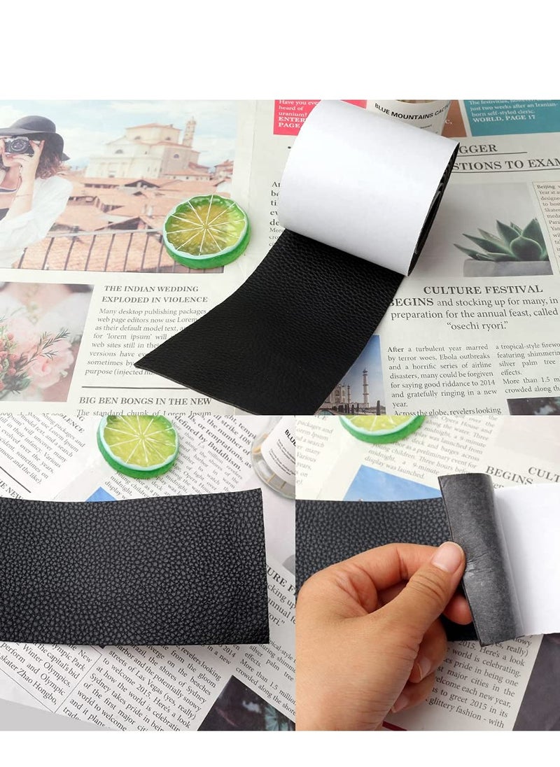 Generic - Self-Adhesive Black Leather Repair Tape Patch Kit - 3 x 60 Inch for Furniture, Couch, Sofa, Car Seats, Computer Chair, and Vinyl Repair Solutions. - Image 1