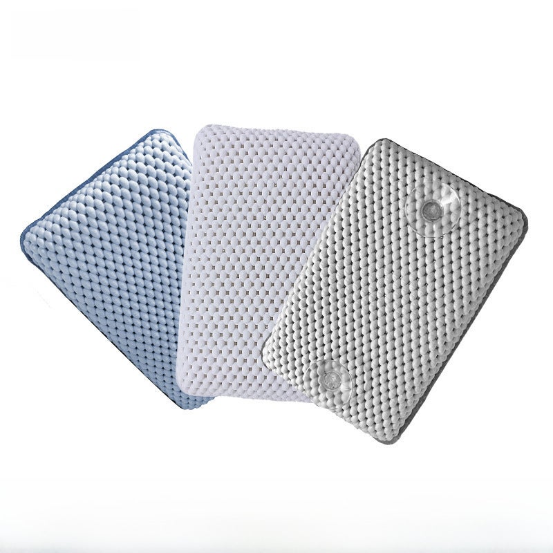 Factory wholesale pvc bathroom pillow pillow hotel bath home bathroom pillow neck protection non-slip pillow with suction cup bath pillow(Grey, Long 29 * wide 19cm * 8 small suction cups) - Image 2