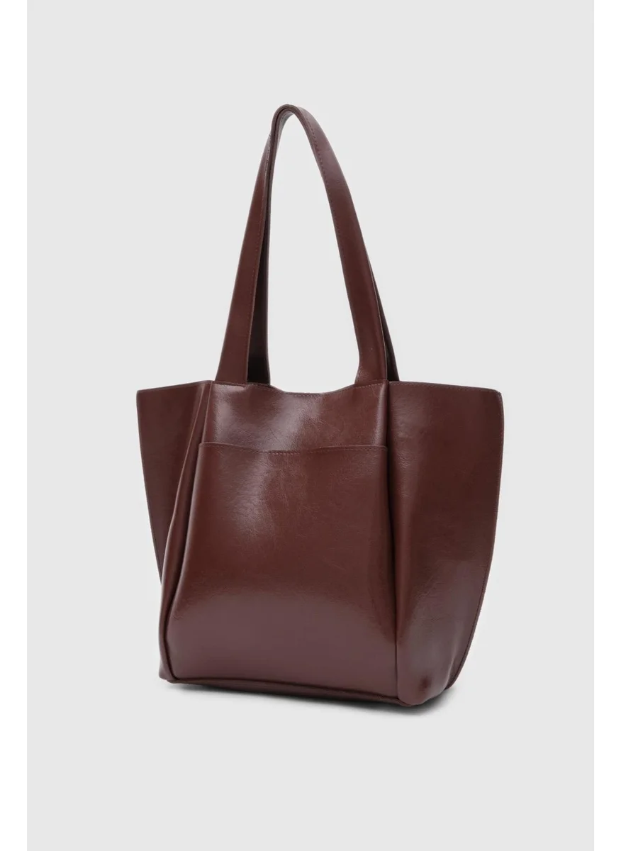 Shule Bags Cap Hazelnut Shell Shoulder Bag