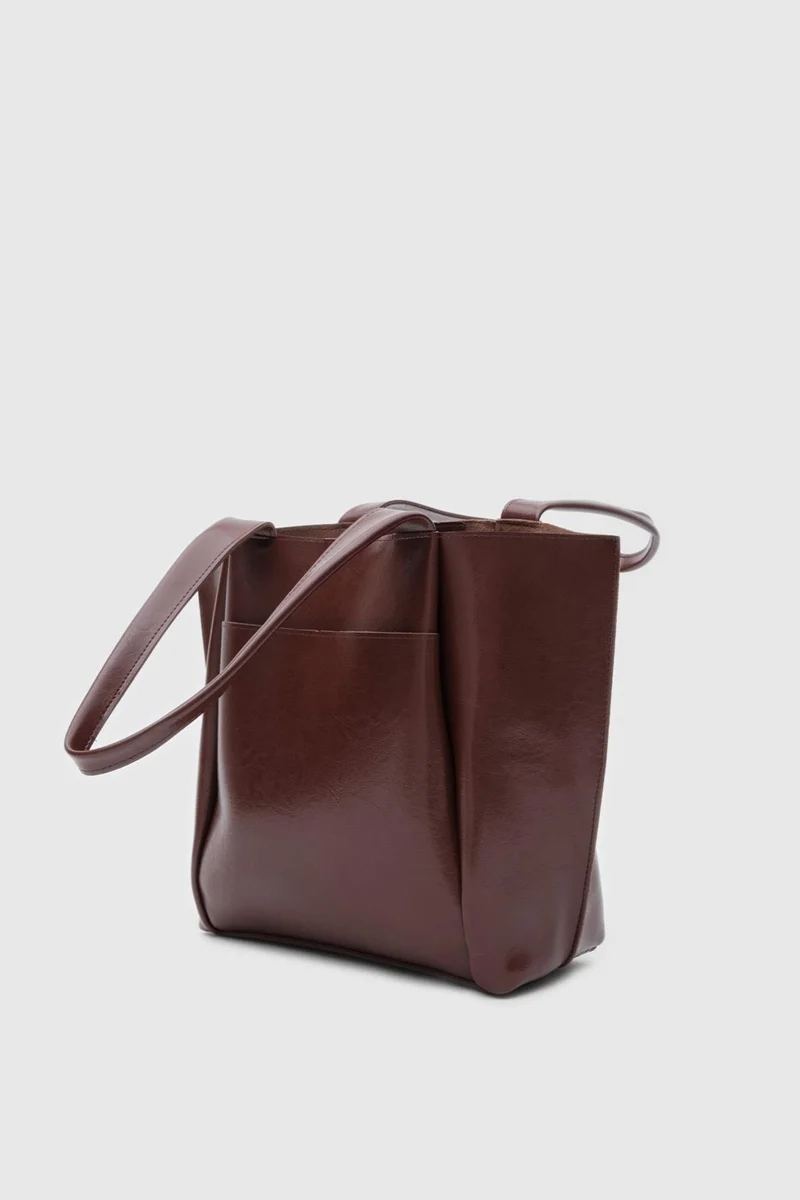 Shule Bags Cap Hazelnut Shell Shoulder Bag