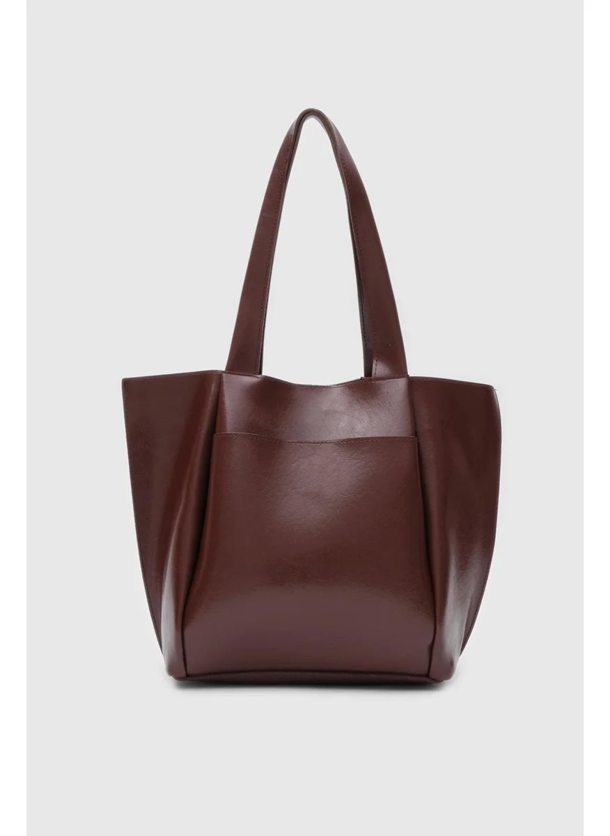 Shule Bags Cap Hazelnut Shell Shoulder Bag