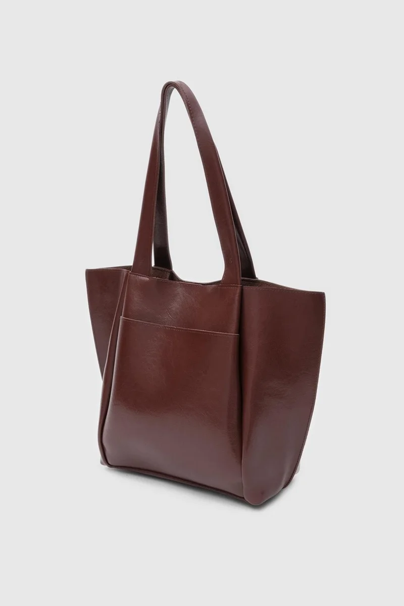 Shule Bags Cap Hazelnut Shell Shoulder Bag