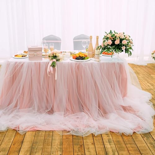 SIYANSHU Multi Purpose Solid Fabric Nylon Spandex Power Mesh Soft Net Combination Fabric - for Wedding, Parties, Costumes, and Decoration (Light Pink, 16.4 x 4 Feet) - Image 4