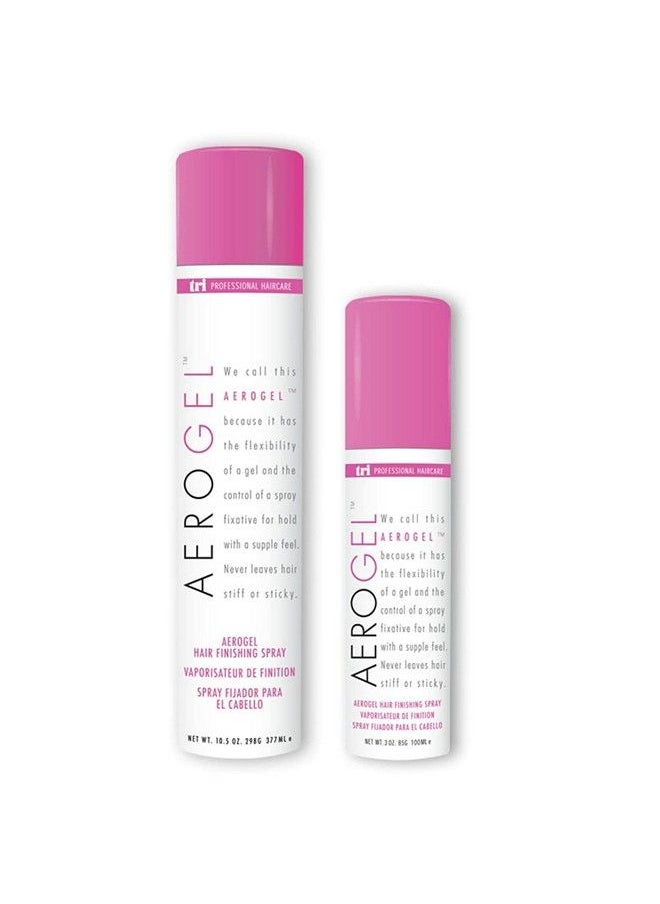 TRIDESIGN - Tri Aerogel Hair Styling Gel Plus Texture Spray For Hair For Men & Women Combining Flexibility Of Gel & Control Of Spray For Strong Hold No Hair Flakes To All Hair Style & Types 10.5 Oz & 3 Oz - Image 1