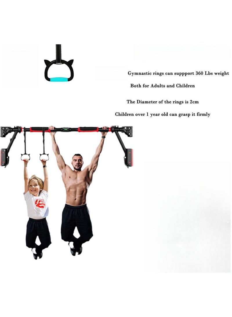 Generic Children's Sports Training Gymnastics Rings,Support 160KG,Home Fitness Equipment for Children, Kid's Indoor Pull-up Bar for Stretching and Height  - Image 2