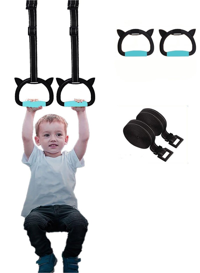 Generic Children's Sports Training Gymnastics Rings,Support 160KG,Home Fitness Equipment for Children, Kid's Indoor Pull-up Bar for Stretching and Height  - Image 1