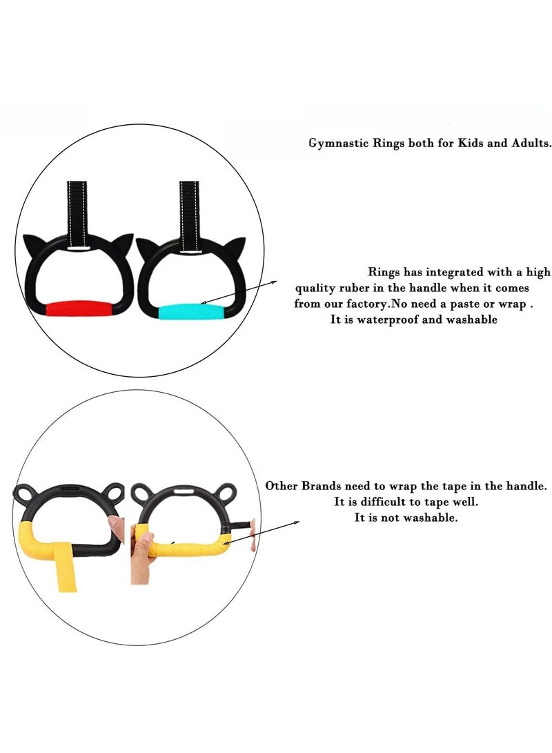 Generic Children's Sports Training Gymnastics Rings,Support 160KG,Home Fitness Equipment for Children, Kid's Indoor Pull-up Bar for Stretching and Height  - Image 3