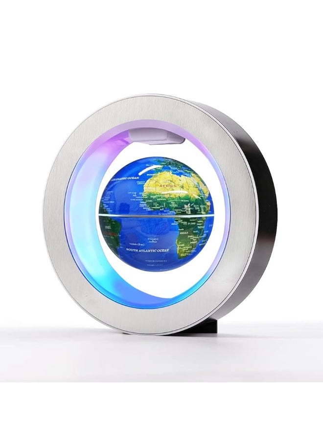 Flagest - Flagest Magnetic Levitation Floating Globe - Levitating O Shape Globe with LED Lights for Educational Home Office Desk Decor - Birthday Holiday Party Christmas Gift (4Inches Globe - Image 1