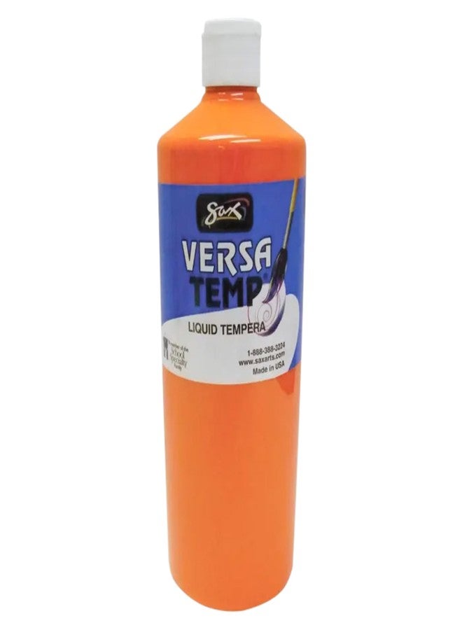 Sax-2680 Versatemp Heavy-Bodied Tempera Paint, Orange, 1 Quart, Nautical Jade - Image 1