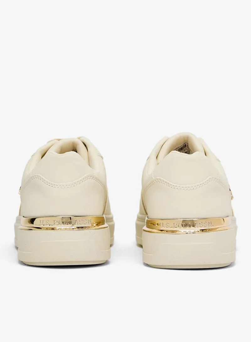 U.S. Polo Assn. BEIGE Women Low Top Comfort Sneakers for Women | Best Price UAE