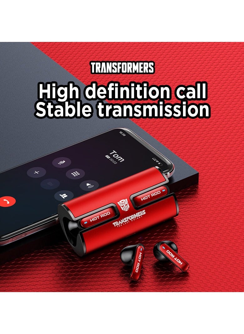 TRANSFORMERS - Transformers TF-T02 TWS Wireless Headset Bluetooth 5.3 Hot Rod Red Game Sports - Image 1