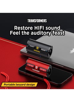 TRANSFORMERS Transformers TF-T02 TWS Wireless Headset Bluetooth 5.3 Hot Rod Red Game Sports  - Image 4