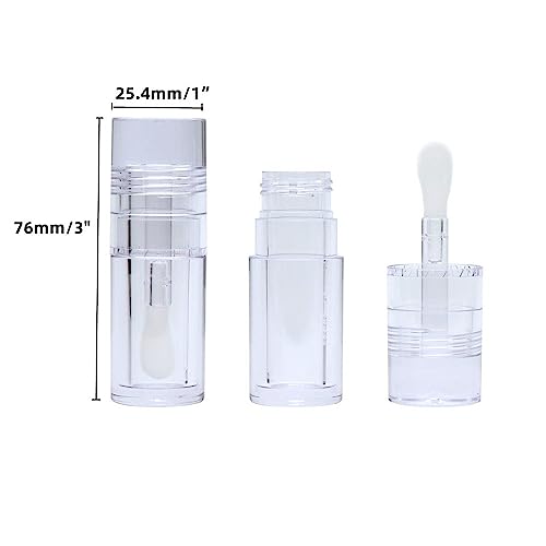 AJLTPA 8-Piece Lip Gloss Tubes with Wand, Refillable 5.5ml Lip Balm Bottles, Transparent Containers with Rubber Stoppers for DIY Lipgloss - Image 2