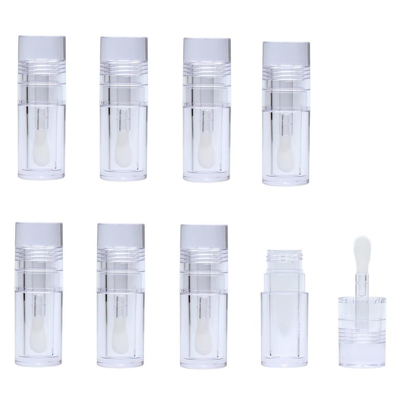 AJLTPA 8-Piece Lip Gloss Tubes with Wand, Refillable 5.5ml Lip Balm Bottles, Transparent Containers with Rubber Stoppers for DIY Lipgloss - Image 4