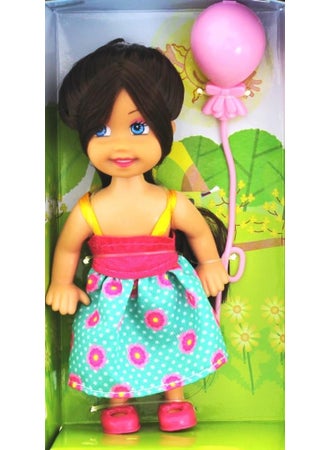 MEGA Cute Girl Pink Balloon Blonde Mini Doll  - Image 3