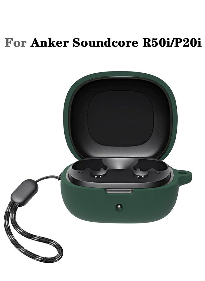 NIBEMINENT Protective Silicone Case Cover For Anker Soundcore R50i/P20i In-Ear Earphones Green  - Image 1