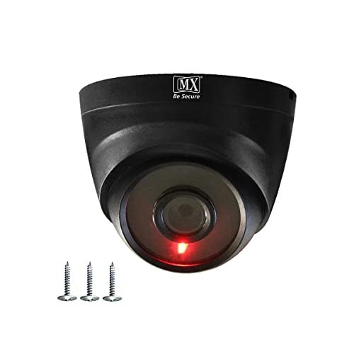 MX Dummy CCTV Camera Dome Camera (Fake Camera No Audio/No Video) with Battery Operated Red Led Light is Ideal for Home & Office (Battery Not Included) - Image 1