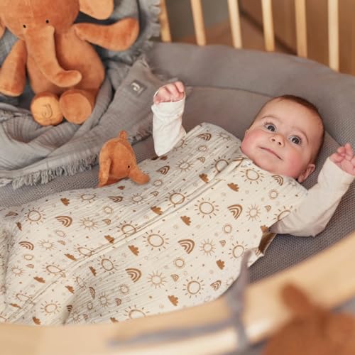 MEXXI Baby Sleep Sack 6-12 Months 1.0 TOG, 2 Pack Muslin Wearable Blanket, Baby Sleeping Bag with 2-Way Zipper for Babies Unisex - Image 2