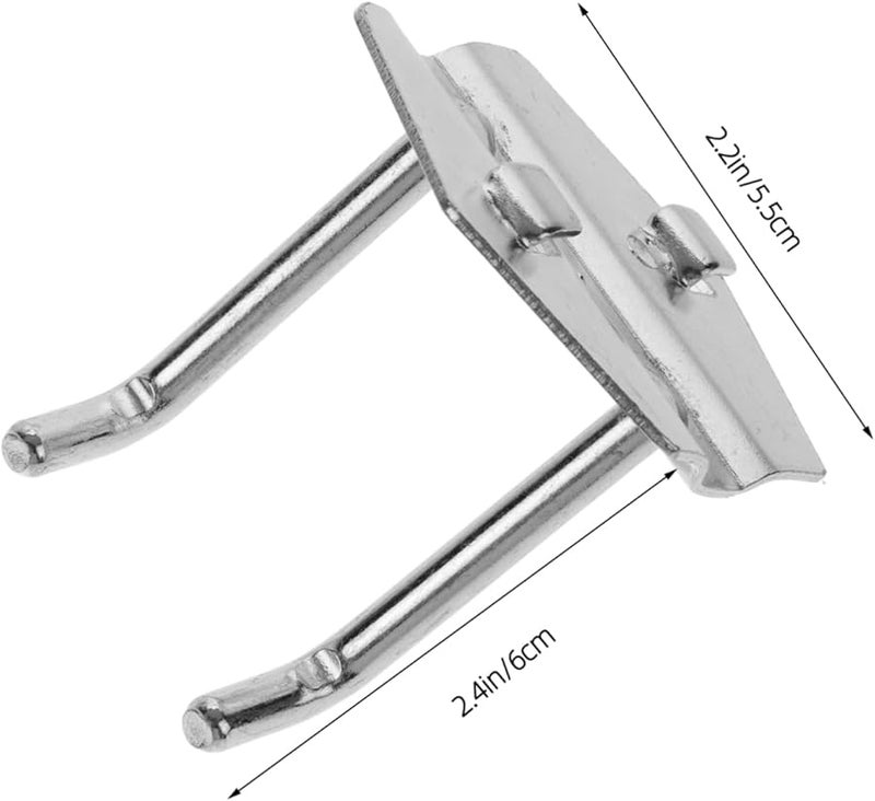 خطافات لوح الأغراض الثقيلة 6 قطع، علاقات معدنية متعددة الاستخدامات لتنظيم أدوات المرآب - Image 3