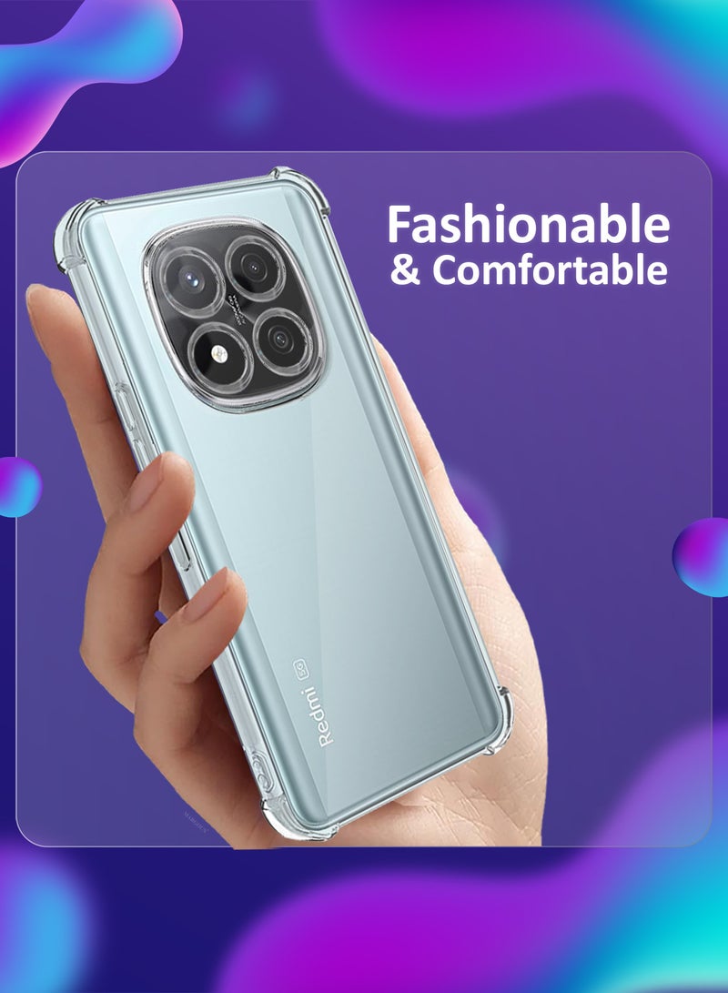 CATANES 3Packs Gorilla Case for Redmi 14 Pro Plus  Transparent Shockproof  Crystal Clear with Reinforced Corners with Two 3D Screen Protectors - Image 5